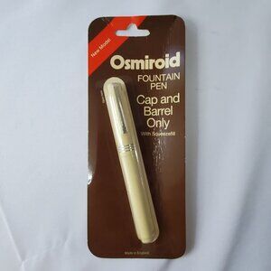 Vintage Osmiroid Fountain Pen,  Cap & Barrel Only With Squeezefill White